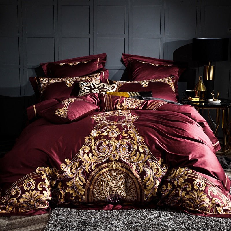 ELIZABETH DUVET COVER & SHAMS EGYPTIAN COTTON 1000TC - WonderlandByLilian