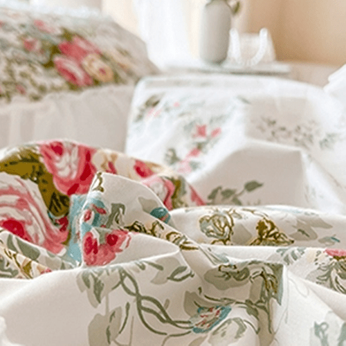 Enchanted Rose Garden Frill Bedding Set - WonderlandByLilian