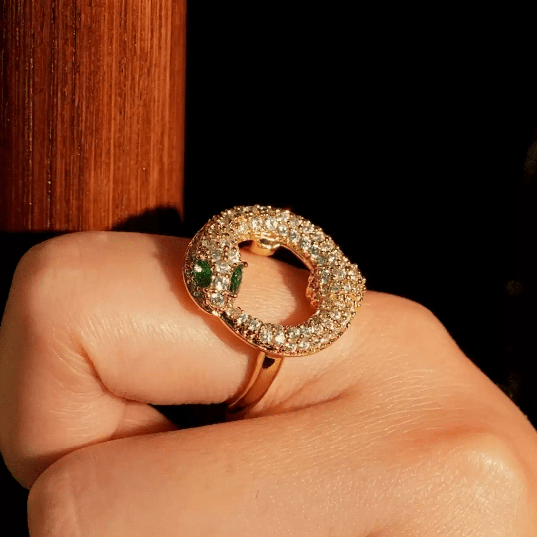 Eternal Coil – Handmade Vintage - Style Snake Ring - Ouroboros - WonderlandByLilian