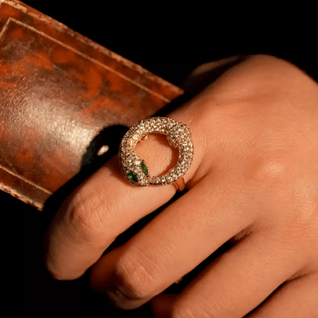 Eternal Coil – Handmade Vintage - Style Snake Ring - Ouroboros - WonderlandByLilian