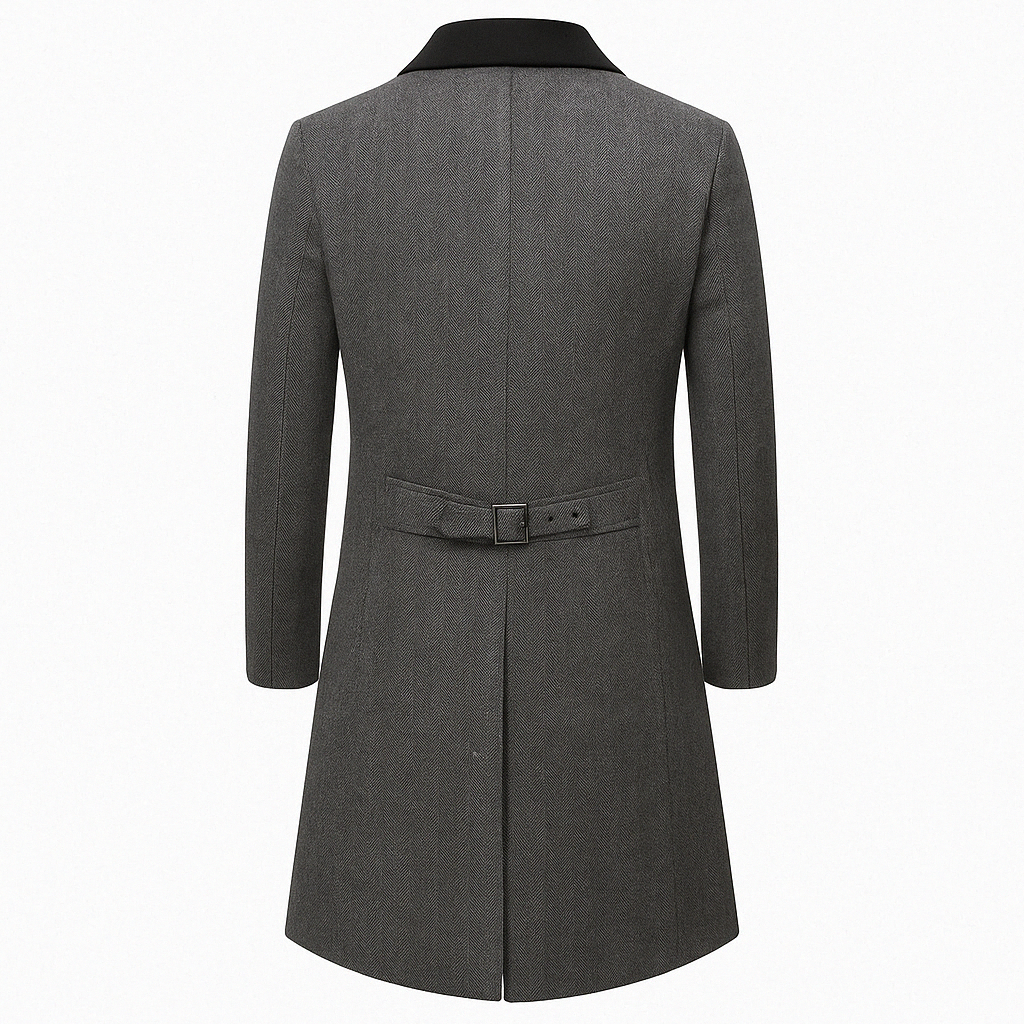Vintage Inspired Black Tailcoat -  Tweed Blazer for Men in Plus Sizes