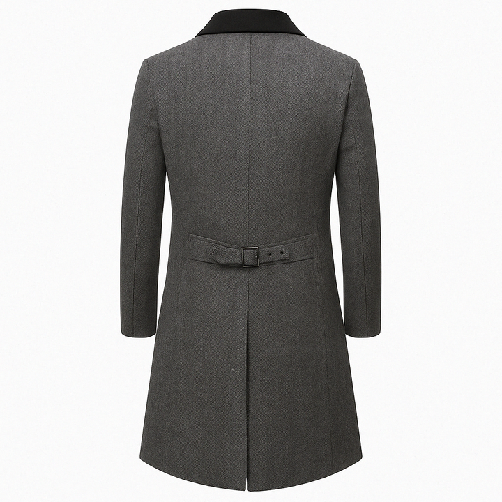 Vintage Inspired Black Tailcoat -  Tweed Blazer for Men in Plus Sizes