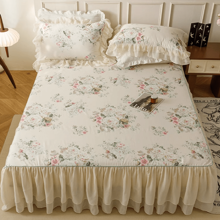 Floral Princess Cotton Frill Bedding Set - WonderlandByLilian