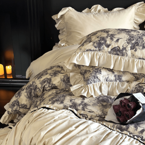 French Rose Garden Retro Bedding Set - WonderlandByLilian