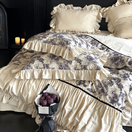 French Rose Garden Retro Bedding Set - WonderlandByLilian