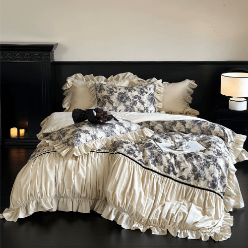 French Rose Garden Retro Bedding Set - WonderlandByLilian