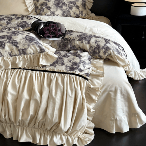 French Rose Garden Retro Bedding Set - WonderlandByLilian