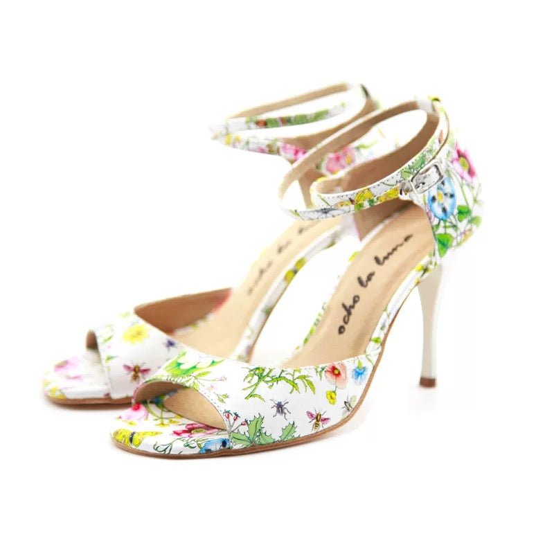 "Garden Sonata" – Handmade Floral Tango Heels - WonderlandByLilian