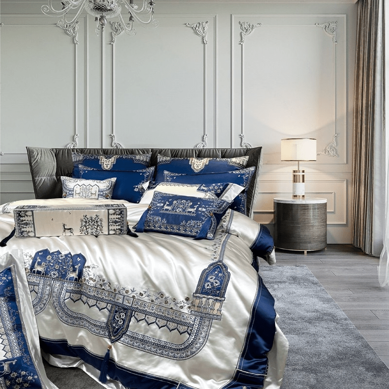 Giorgio Luxury Embroidered Tassel Bedding Set - WonderlandByLilian