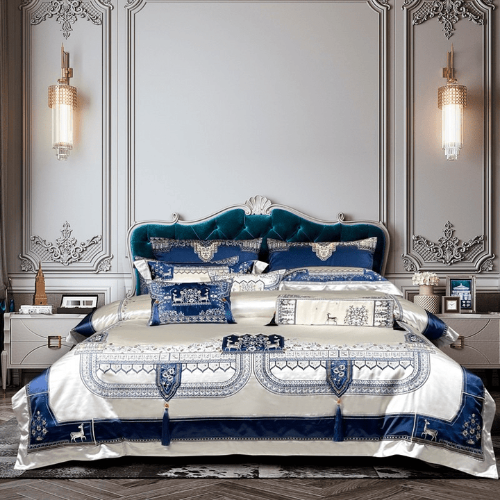 Giorgio Luxury Embroidered Tassel Bedding Set - WonderlandByLilian