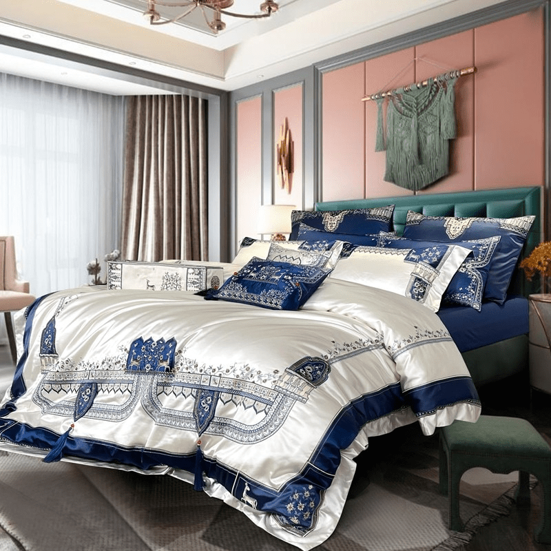 Giorgio Luxury Embroidered Tassel Bedding Set - WonderlandByLilian