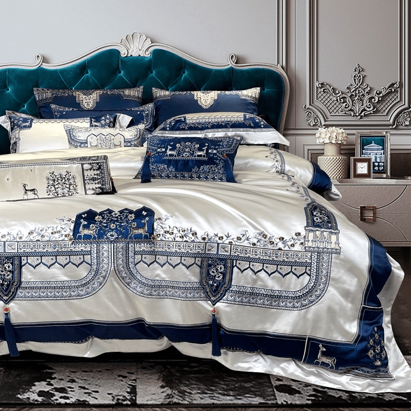 Giorgio Luxury Embroidered Tassel Bedding Set - WonderlandByLilian