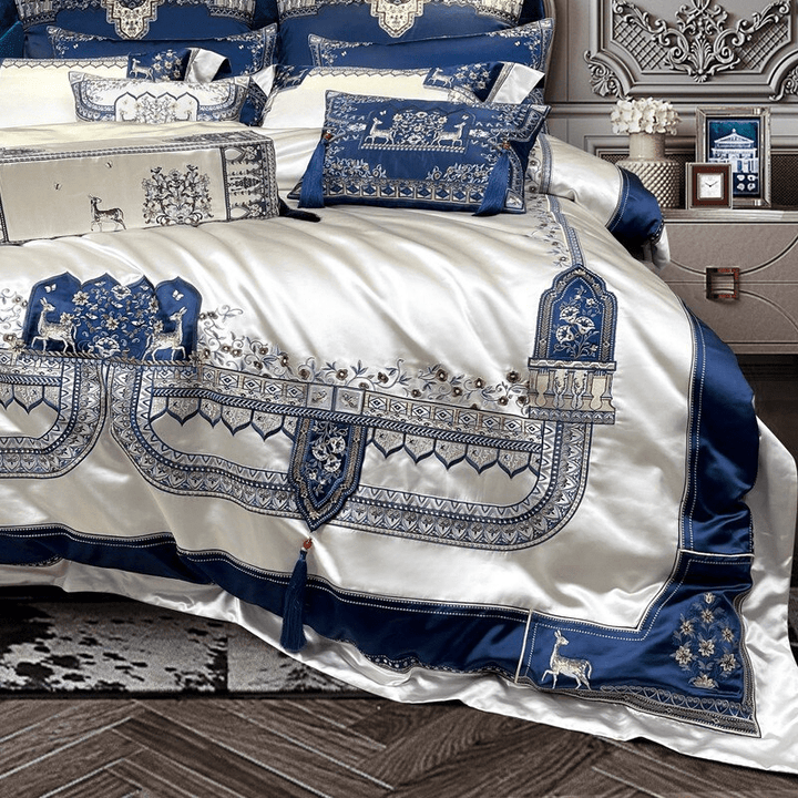 Giorgio Luxury Embroidered Tassel Bedding Set - WonderlandByLilian