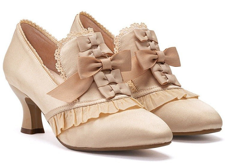 Golden Regency Heels and Lolita Mules - Lolita Shoes - WonderlandByLilian