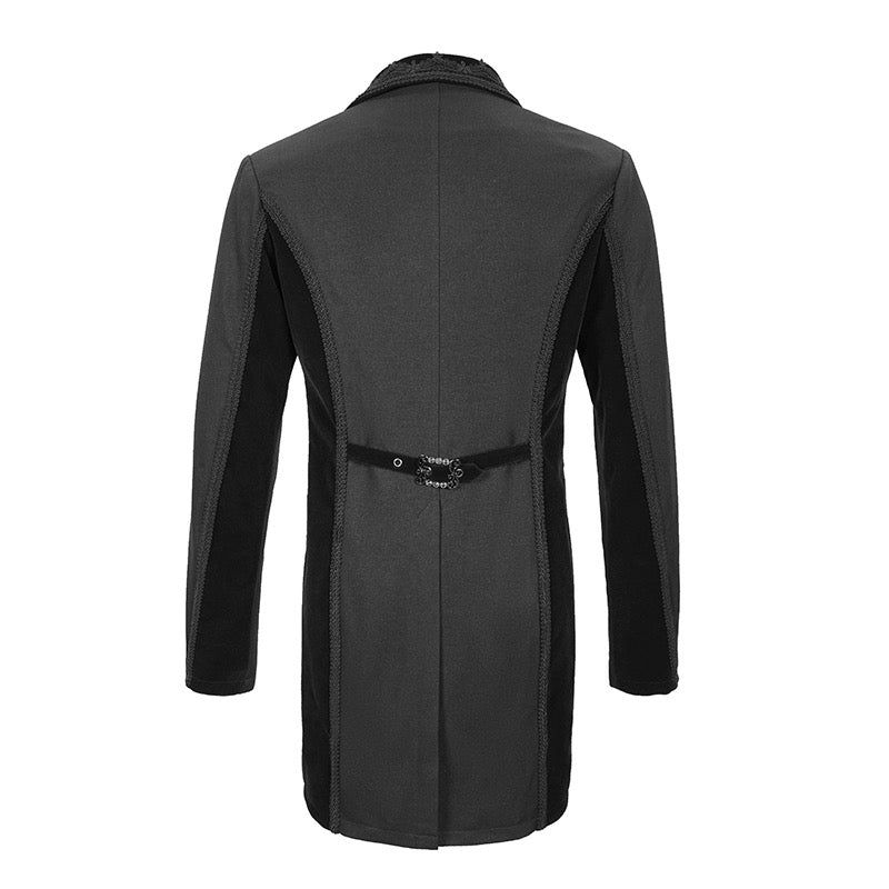 Gothic Black Bridgerton Inspired Style Tailcoat Jacket - Regency Men's Suit Set Plus Size - WonderlandByLilian