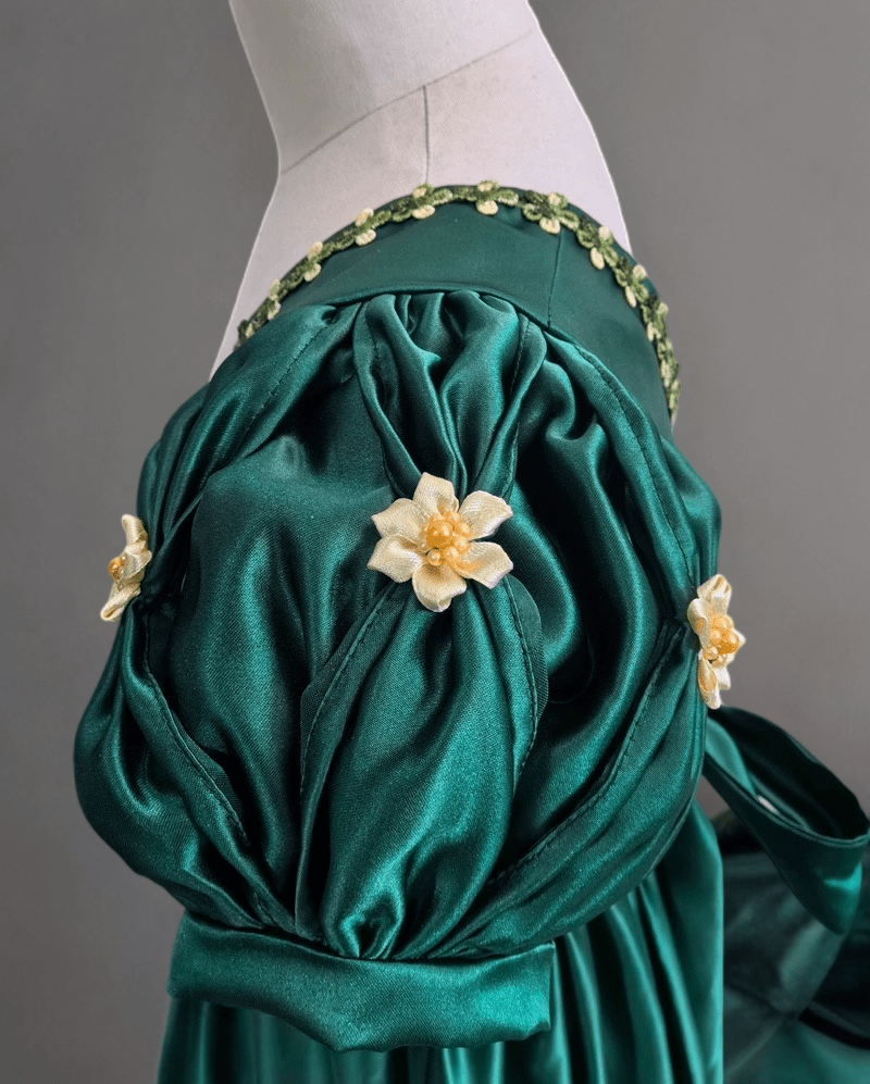 Emerald Green Bridgerton Inspired Regency Dress Women - Green Bridgert WonderlandByLilian Emerald Green Bridgerton Inspired Regency Dress Women - Green Bridgert WonderlandByLilian