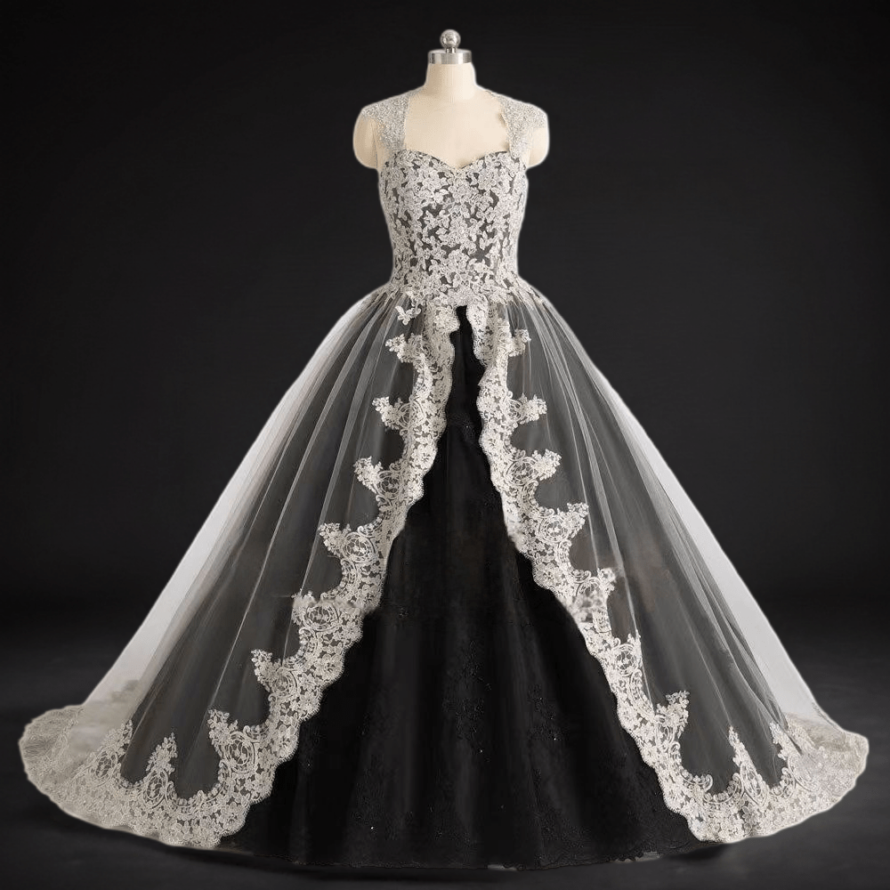 Gothic Black Ball Gown Wedding Dress by WonderlandByLilian Size 8 / Black / Dress Gothic Black Ball Gown Wedding Dress by WonderlandByLilian Size 8 / Black / Dress