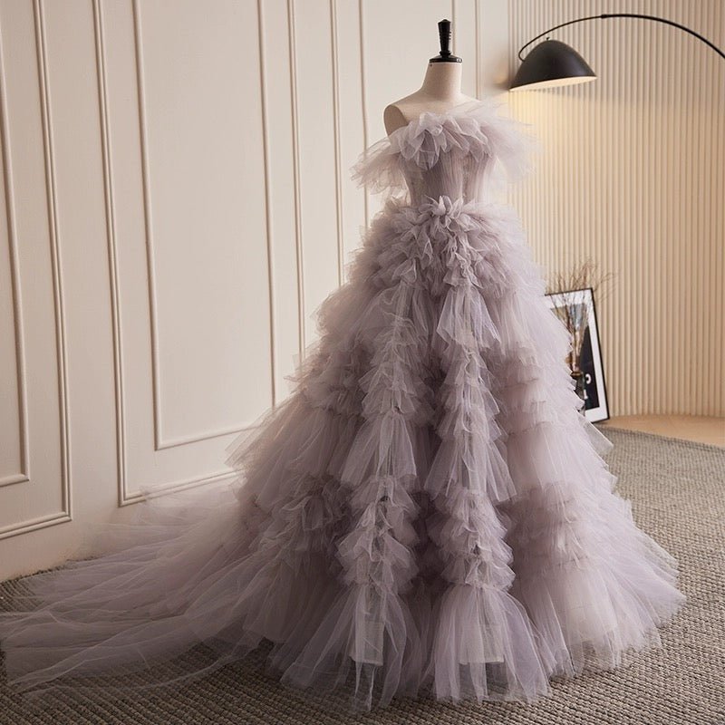 purple and gray wedding dresses purple and gray dress Purple wedding gown Custom size US / Pale Purple