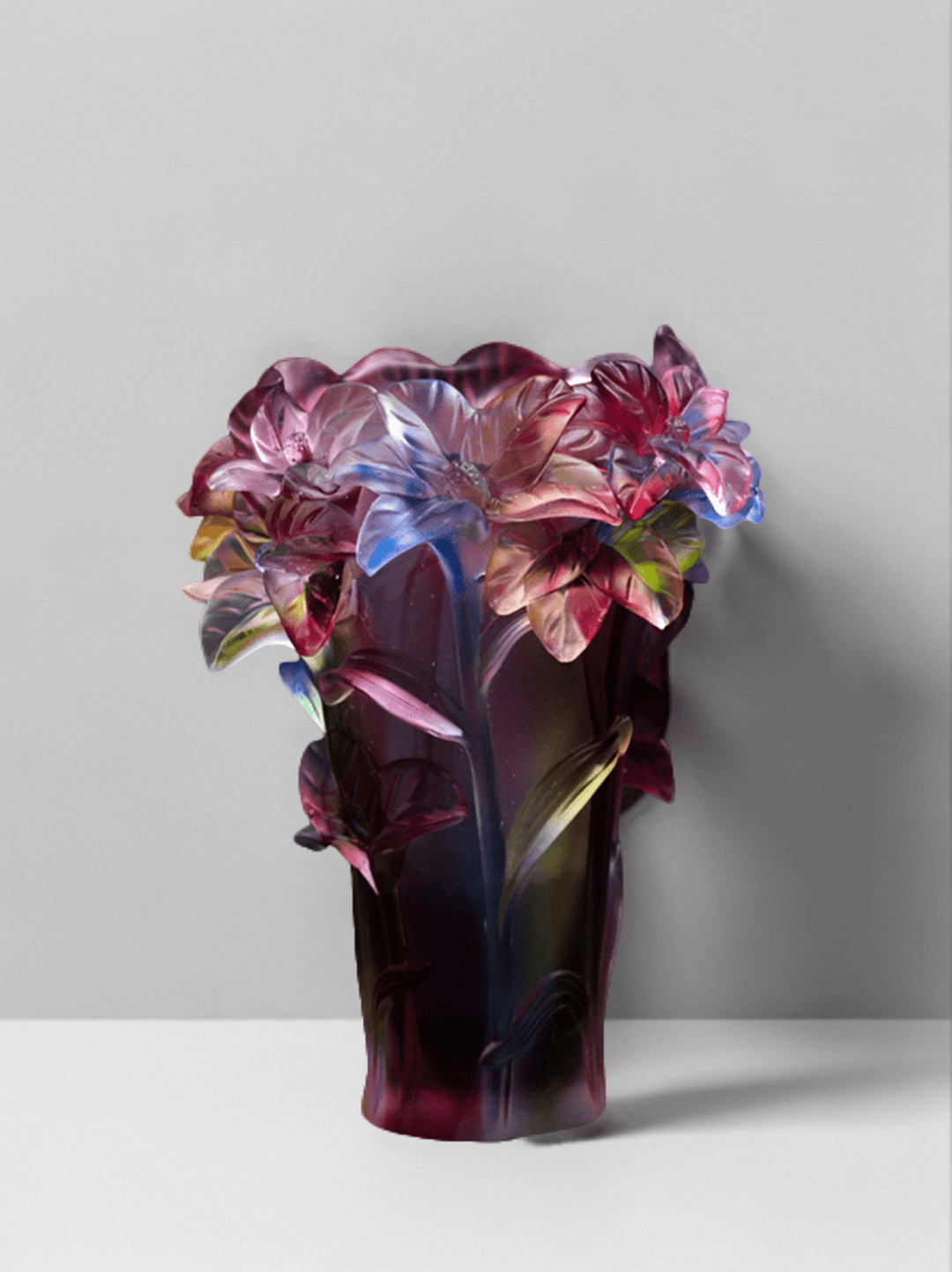 Handmade Fairytale Mini Colored Crystal Flower Relief Vase - WonderlandByLilian