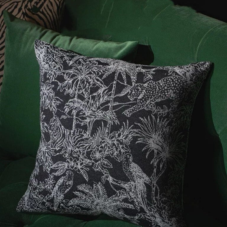 Handmade Leopard Print Cushion – Eclectic Couch Pillow & Rustic Vintage Cushion Accent - WonderlandByLilian