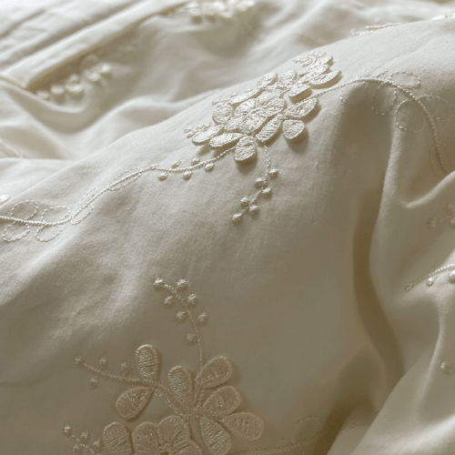 Ivory Blossom Cottagecore Bedding Set - WonderlandByLilian