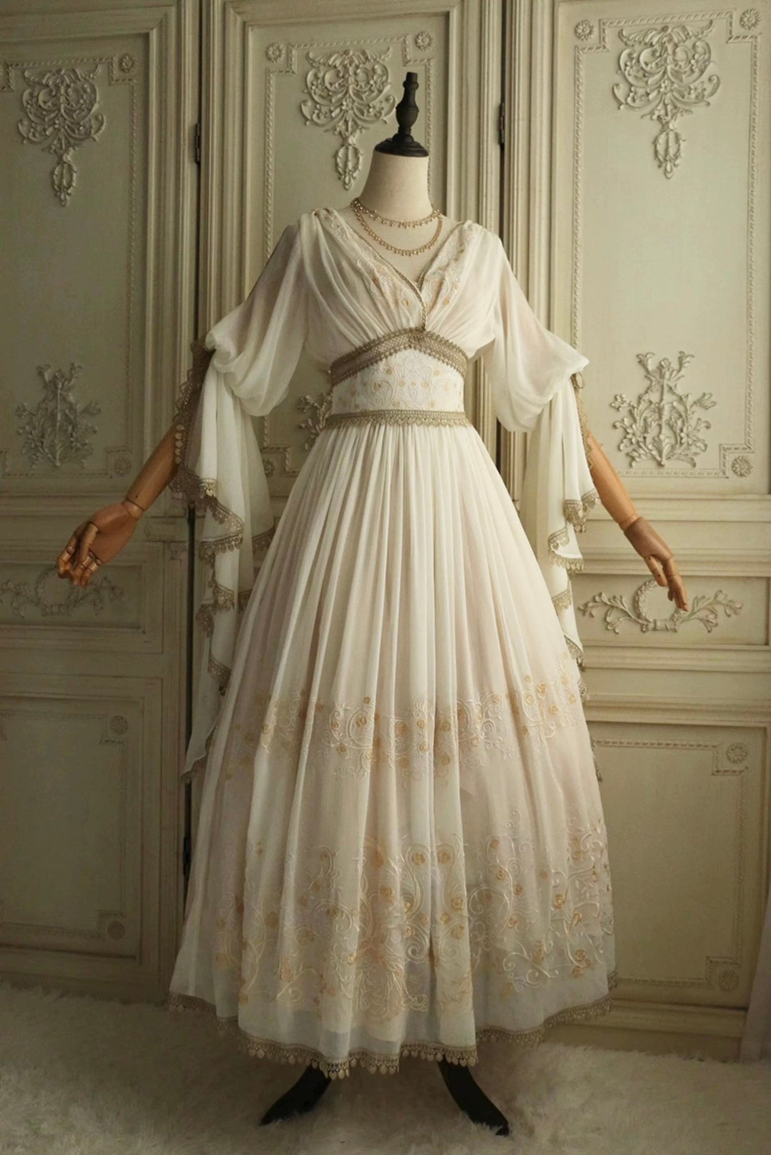 Purple Elf Fantasy Dress - Golden Rome Greek Goddess - Fairy Evening Dress - Plus Size Size 10 / Ivory Purple Elf Fantasy Dress - Golden Rome Greek Goddess - Fairy Evening Dress - Plus Size Size 10 / Ivory
