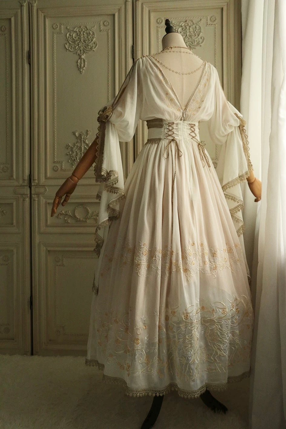 Purple Elf Fantasy Dress - Golden Rome Greek Goddess - Fairy Evening Dress - Plus Size Size 10 / Ivory Purple Elf Fantasy Dress - Golden Rome Greek Goddess - Fairy Evening Dress - Plus Size Size 10 / Ivory