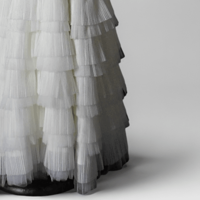 Ivory Layered Tulle Flower Girl Dress with Gold Embroidery – Special Occasion Flower Girl Dress Plus Size - WonderlandByLilian