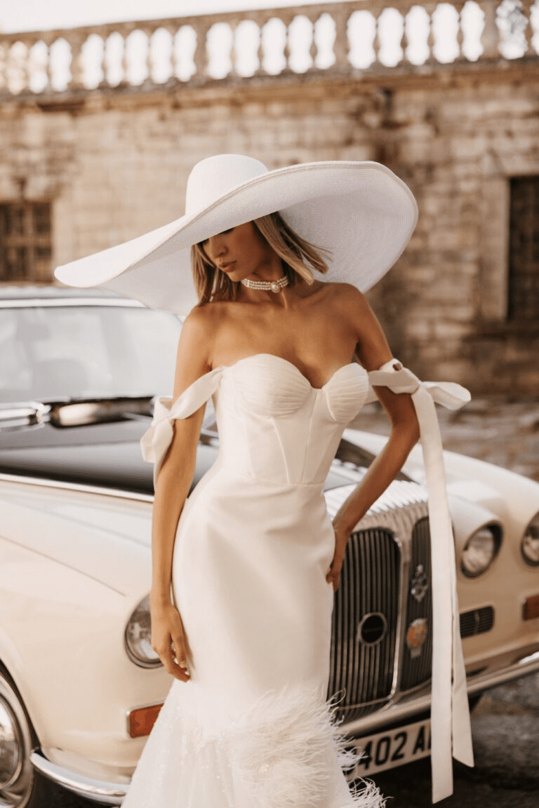 ivory feather wedding dress White Feather Bridal Gown by Cinderella Divine J824W