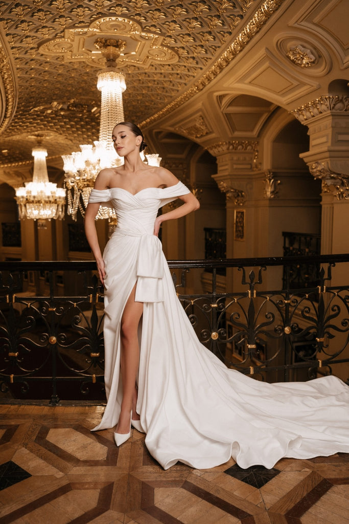 ivory convertible dress Ivory Polka Dot Tulle Overdress: Romantic Convertible Wedding Gown