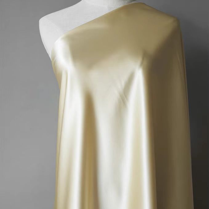 Ivory Silk Satin Fabric - Luxurious Sheen - WonderlandByLilian