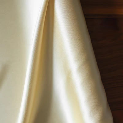 Ivory Silk Satin Fabric - Luxurious Sheen - WonderlandByLilian