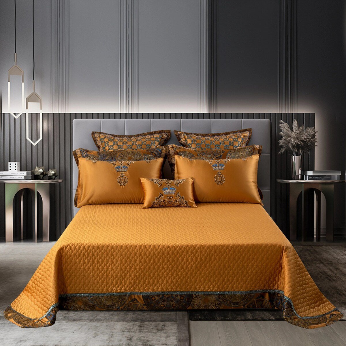 Khronom Luxury Satin Cotton Bedding Set - WonderlandByLilian