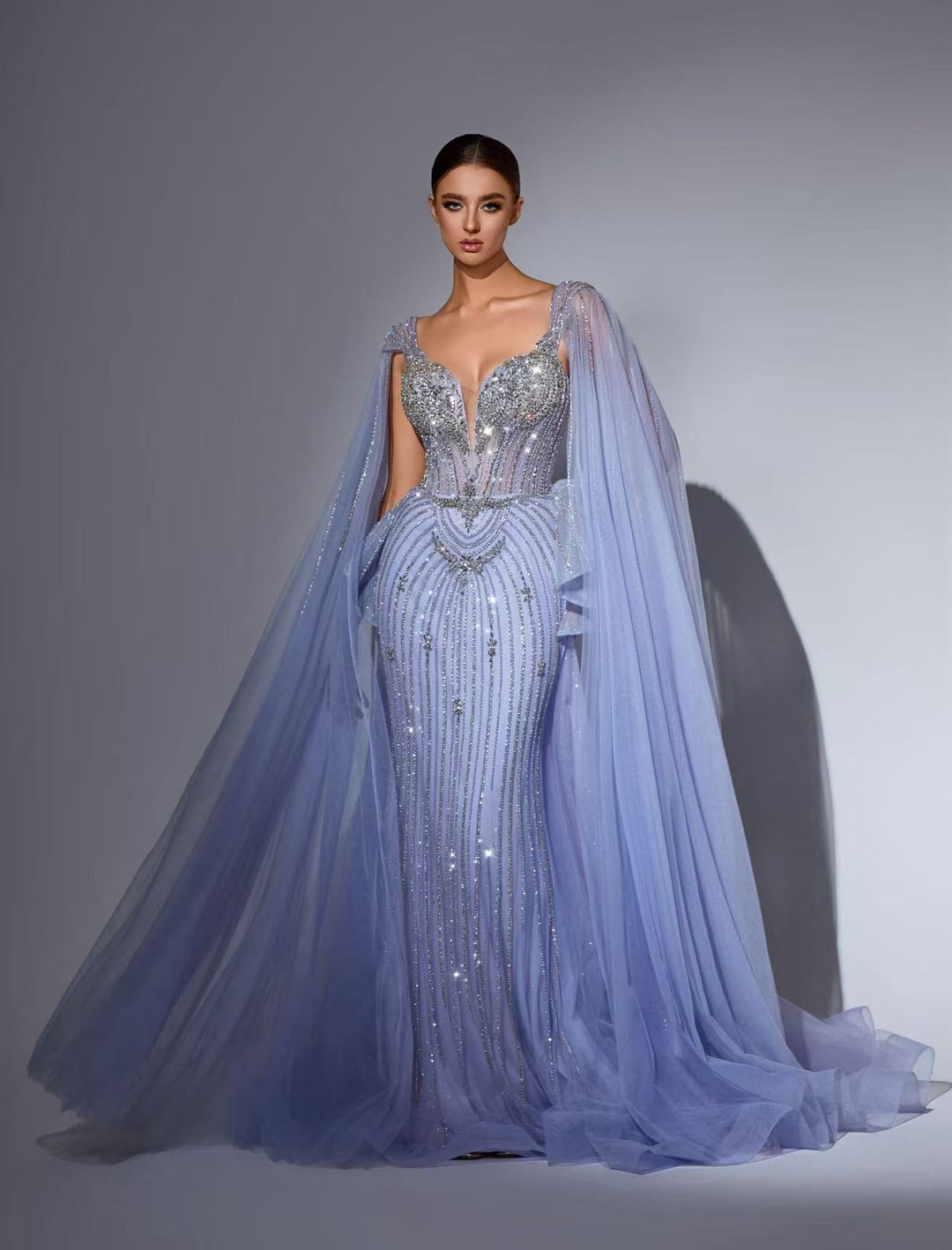 Pink Designer Sequin Gown - Off-Shoulder Evening Gown with Tulle Sleeves – Pink Sequin Dress Plus Size