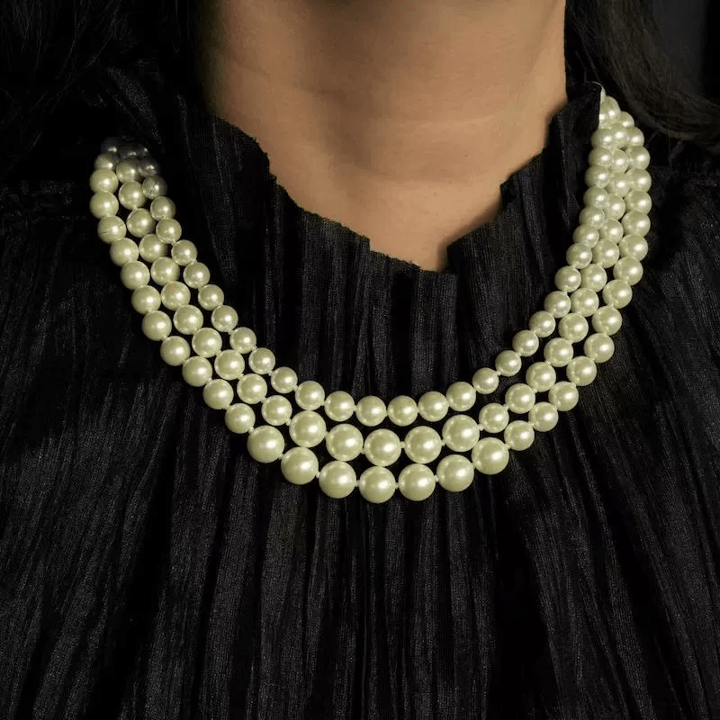 Legacy of Grace – Handmade Triple Strand Pearl Necklace – A Queen’s Life - WonderlandByLilian