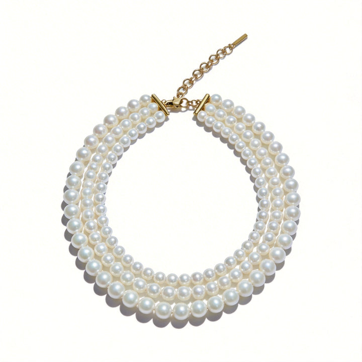 Legacy of Grace – Handmade Triple Strand Pearl Necklace – A Queen’s Life - WonderlandByLilian