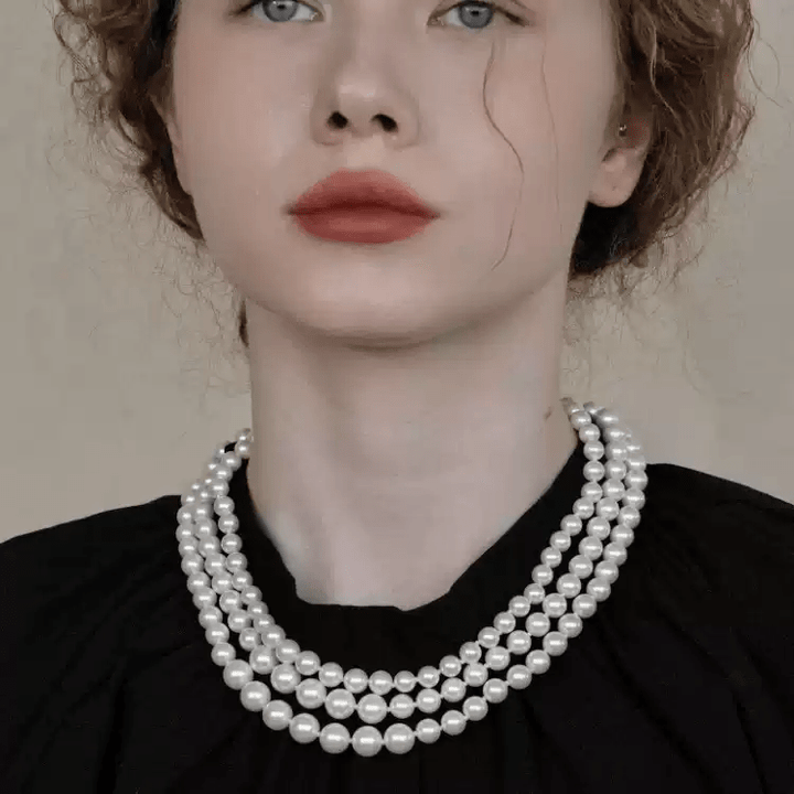Legacy of Grace – Handmade Triple Strand Pearl Necklace – A Queen’s Life - WonderlandByLilian
