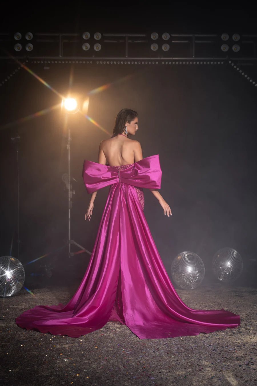 Luxurious Fuchsia Sequin Evening Gown with Statement Bow - Pretty Sequin Dress and Designer Sequin Gown Plus Size Luxurious Fuchsia Sequin Evening Gown with Statement Bow - Pretty Sequin Dress and Designer Sequin Gown Plus Size