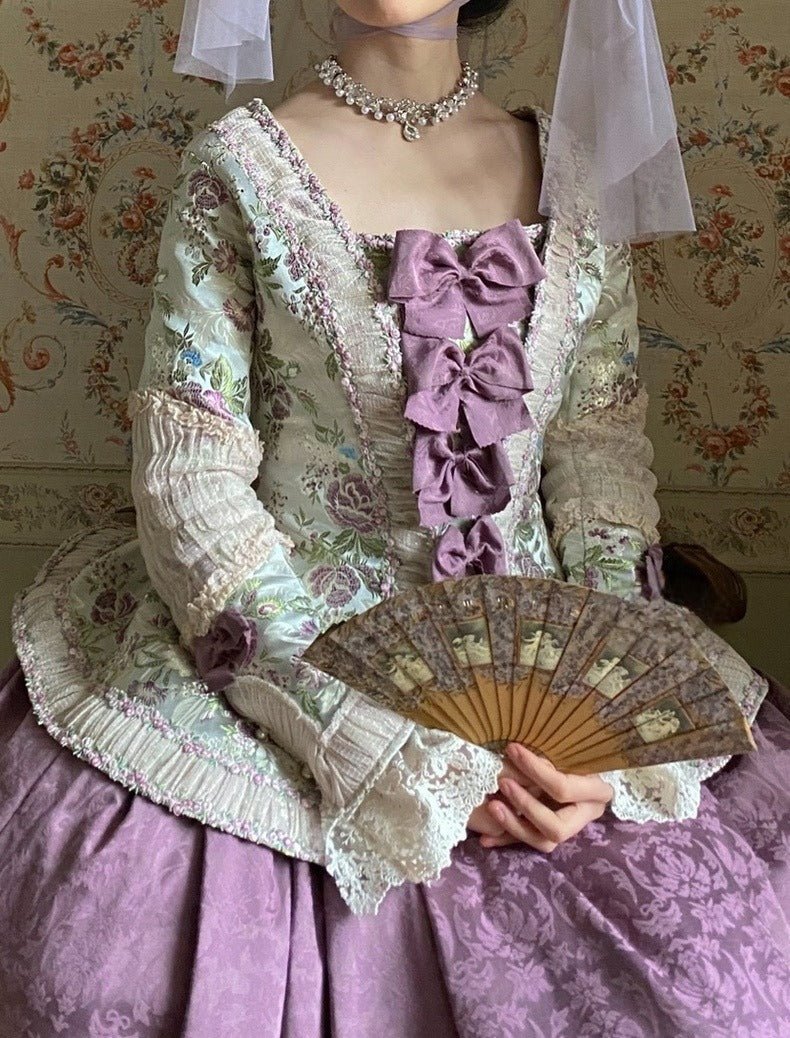 Purple Rococo Hat Marie Antoinette Lavender Purple Ball Gown - Purple Rococo Style Dress ...