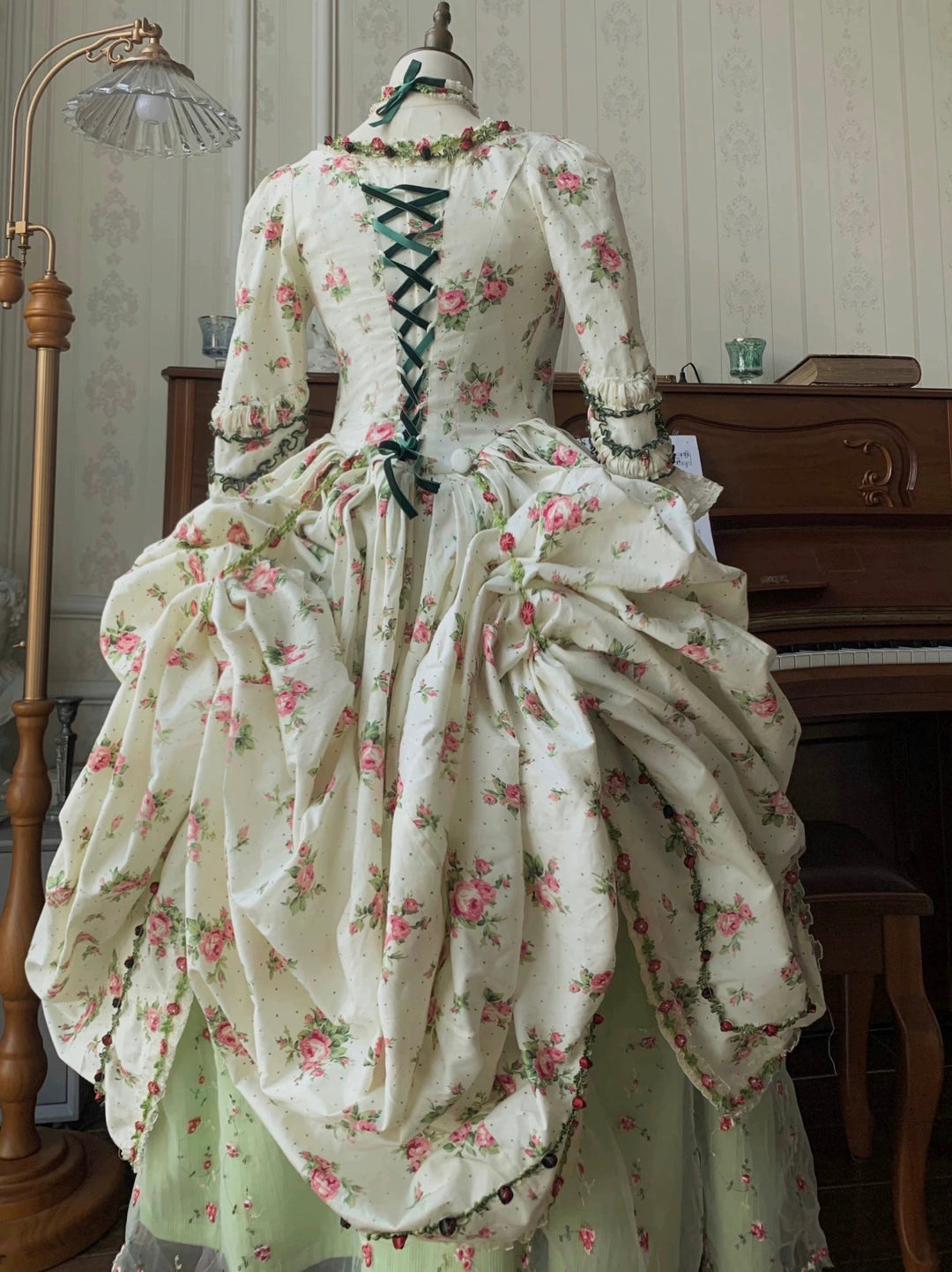 pastel victorian dress Vintage Pink Victorian Bustle Evening Dress Ruched... From Elegantweddings, $149.49