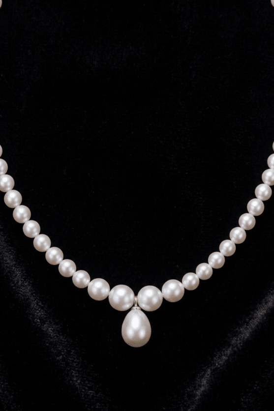 Minimalist Freshwater Pearl Necklace Regency Era Bridal Necklace Vintage Romantic Choker - WonderlandByLilian