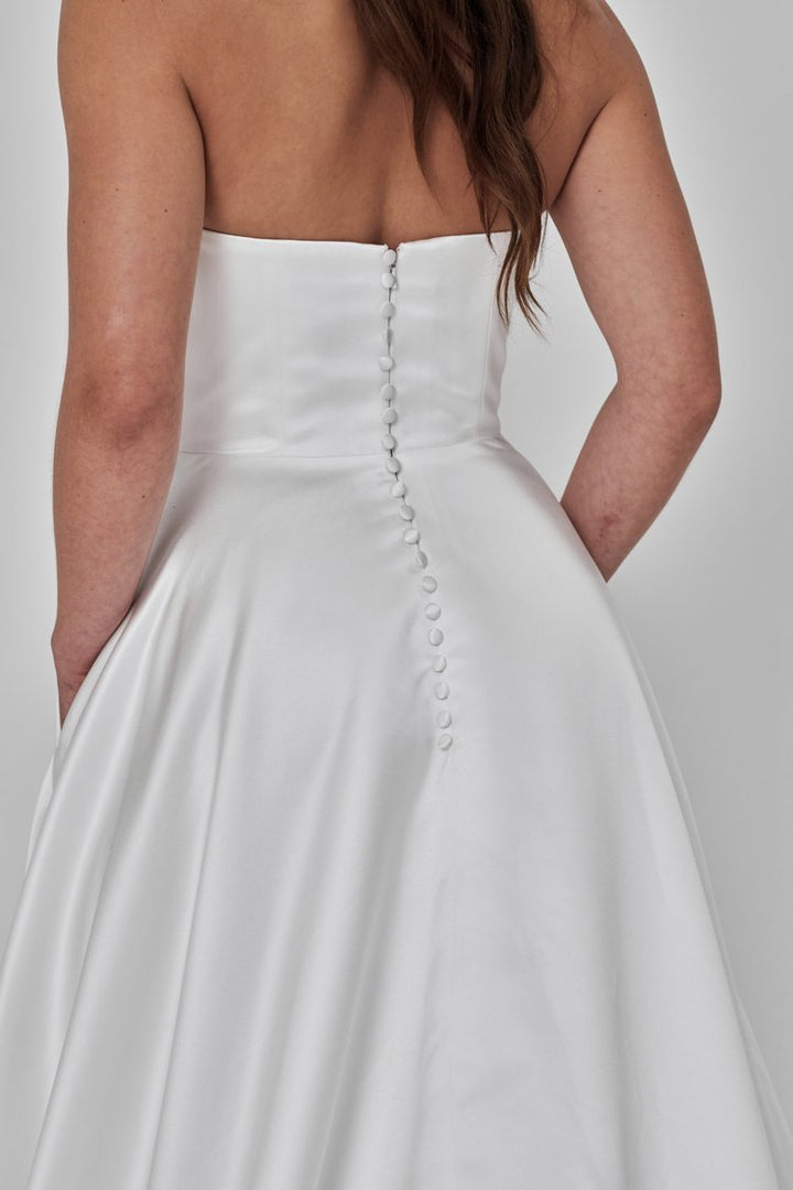 Modern Satin Strapless Ball Gown - EZRA - WonderlandByLilian