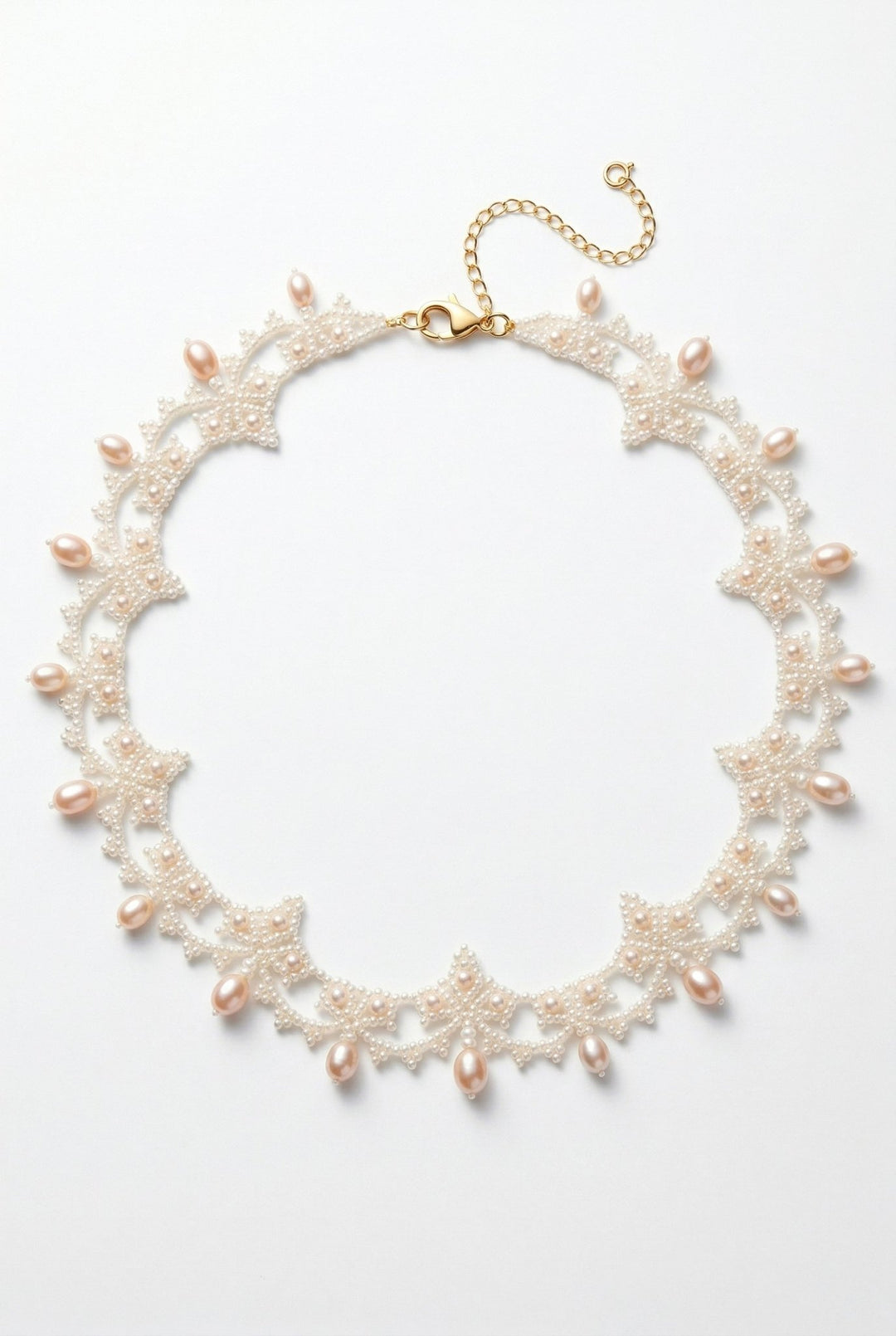 Moonlit Lace – Victorian Pearl Lace Necklace | Regency Rococo Bridal Jewelry - WonderlandByLilian