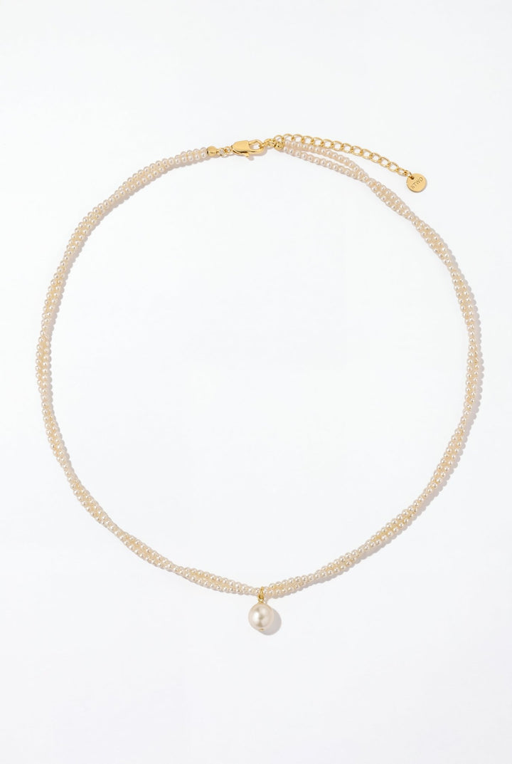 Moonlit Whisper – French Vintage Pearl Necklace | Regency Minimal Elegance - WonderlandByLilian