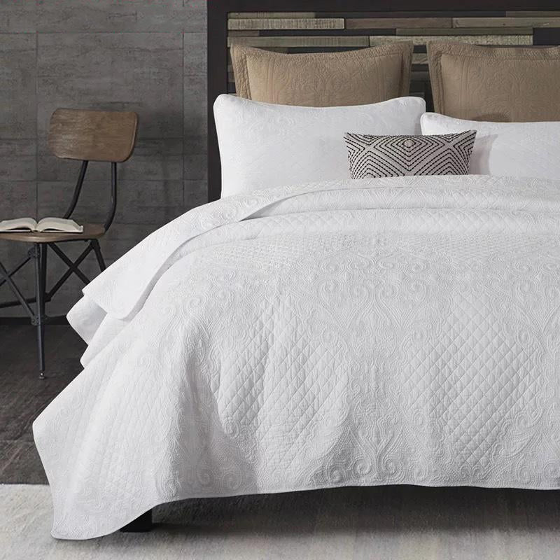 Neve White Bedspread (100% Cotton) - WonderlandByLilian