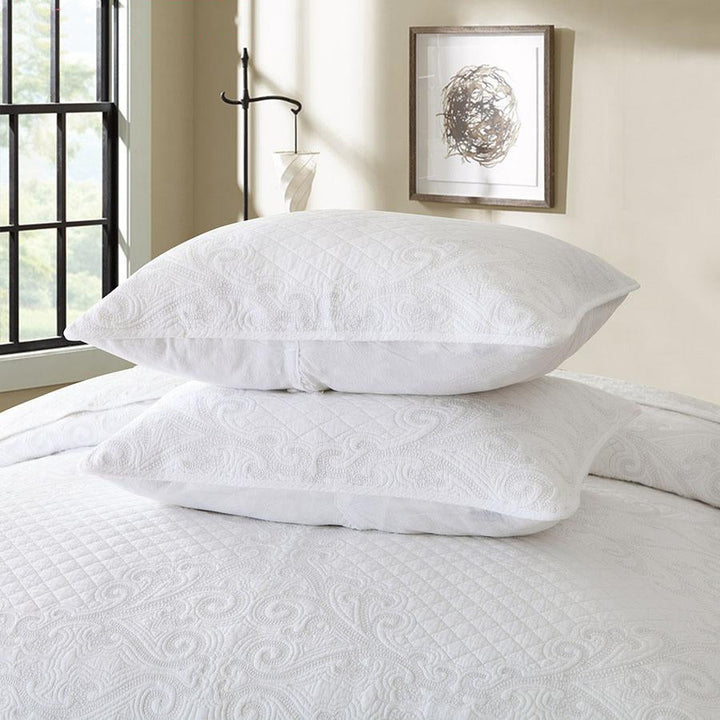 Neve White Bedspread (100% Cotton) - WonderlandByLilian