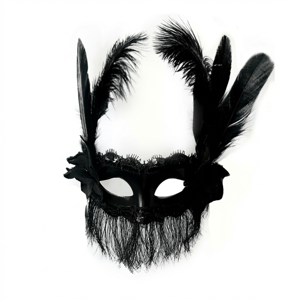 Noir Vesper – Gothic Lace Venetian Masquerade Mask - WonderlandByLilian