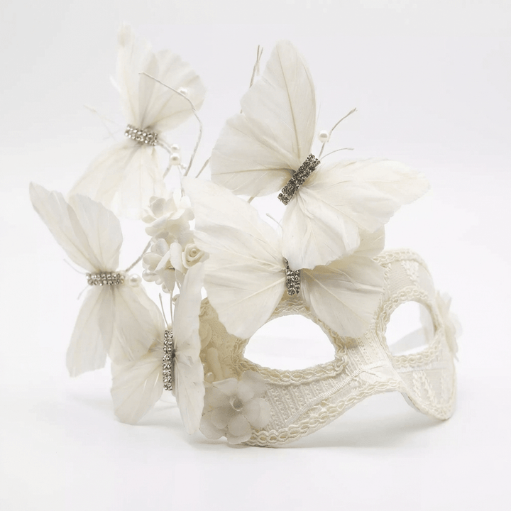 Papillon Reverie – Butterfly Lace Masquerade Mask - WonderlandByLilian