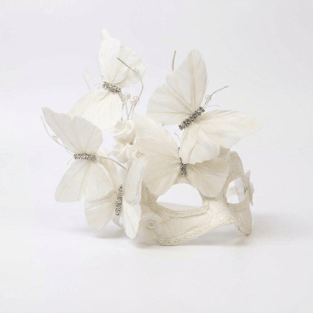 Papillon Reverie – Butterfly Lace Masquerade Mask - WonderlandByLilian