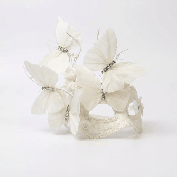 Papillon Reverie – Butterfly Lace Masquerade Mask - WonderlandByLilian